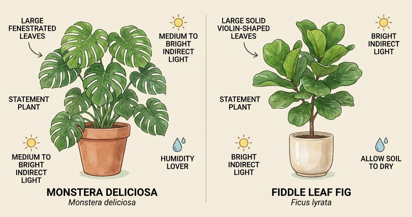 Monstera vs Fiddle Leaf Fig: Which Statement Plant Is Right for You?