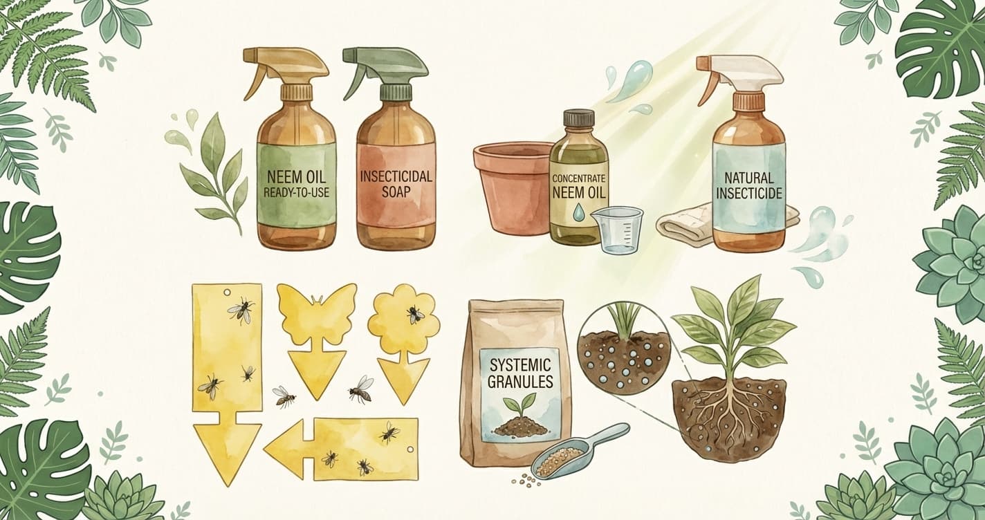 Houseplant Pest Treatments Compared: Neem, Soap, Systemic & More