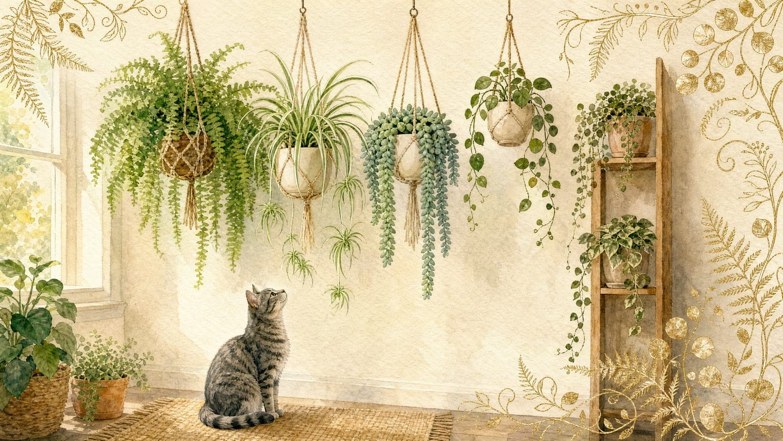 Pet-Safe Hanging and Shelf Plants: Greenery Out of Reach