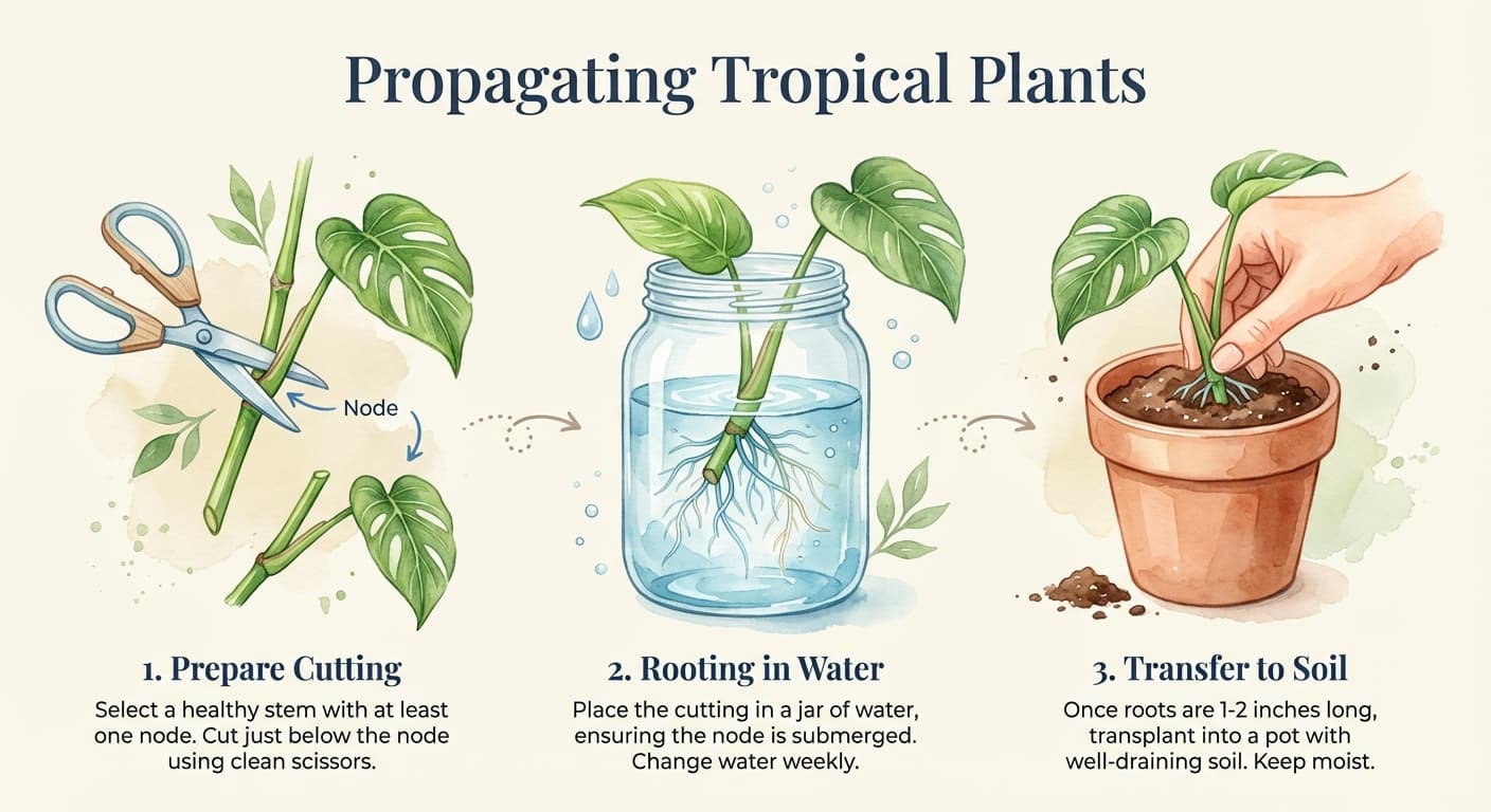 Propagating Tropical Houseplants: Complete Methods Guide