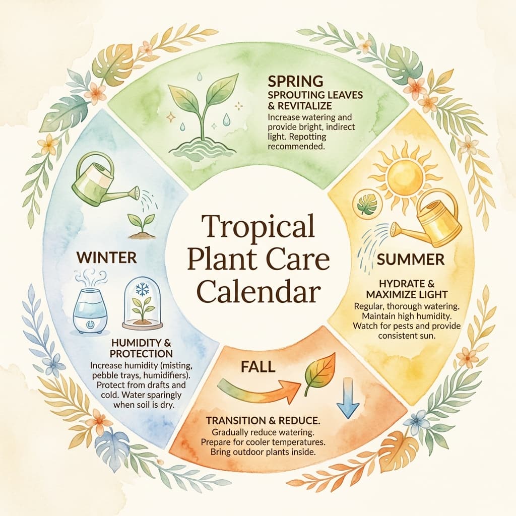 Tropical Houseplant Care Calendar: Month-by-Month Guide