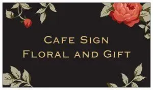 Cafe Sign Floral and Gift - Bedford